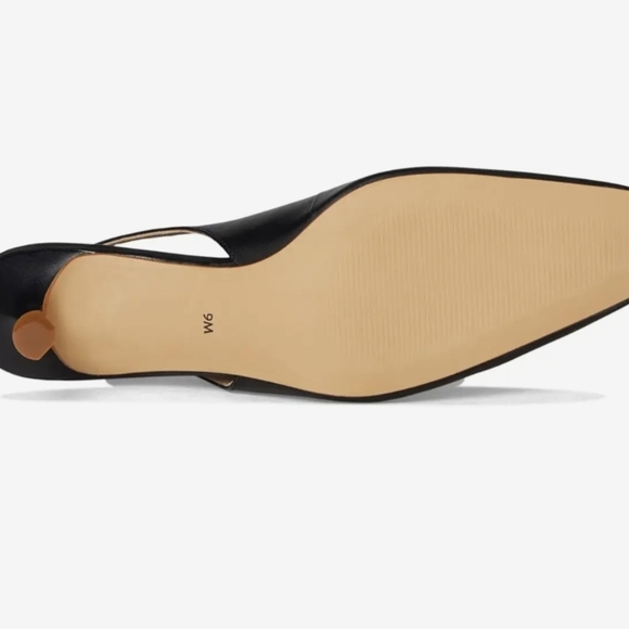 🖤🔹️Jack Rogers 🔹️black /natural Leather Brynn Slingback Pumps Heels - Picture 3 of 7